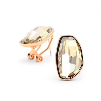 Fashion OL Geometry Austrian Crystal Stud Earrings Korean Diamond Stud Earrings