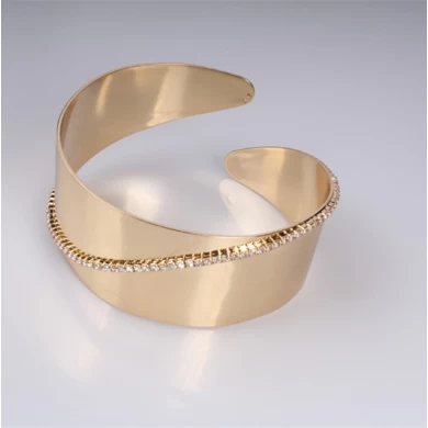 Fashion Bracelet OEM Hersteller Bulk Custom Hot Wide Copper Bracelet Armband Kristalle Kette von Swarovski Women Gold Silber