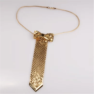 Fashion costume designs fashion jewelry men tie chains necklace with gold silver plated