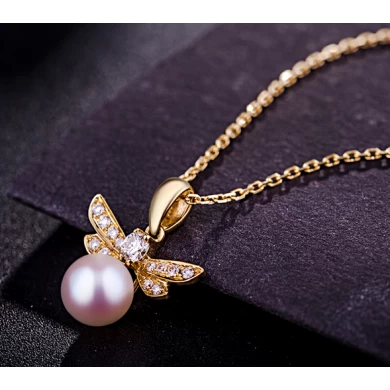 Fashion design 925 Sterling Silver pendant necklace pearl jewelry wholesale in China