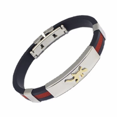 Fashion New Style Mens Bracelet 316 l Stainless Steel Armbänder Bangles mit Gecko, Silikon Armbänder Edelstahl Schmuck