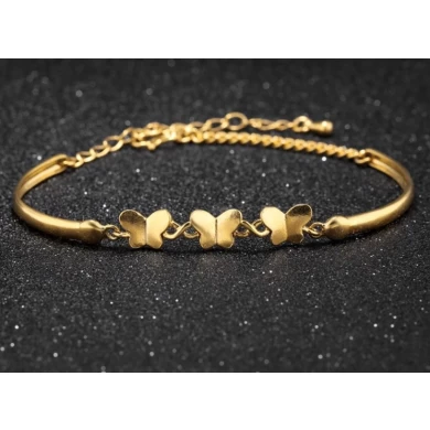 Fashionable  Jewelry Copper 18k Gold Color Plain Bracelet Manufacturer China