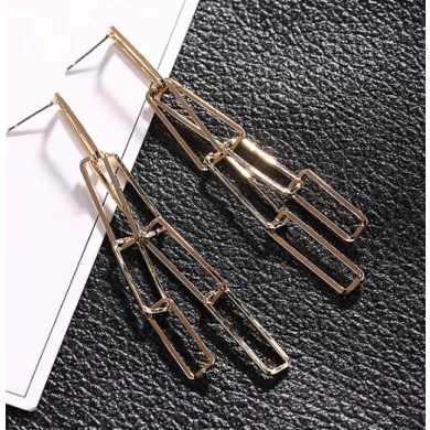 Fashionable Stainless Steel Earrings with 925 Silver Long Stud Earrings Manufacturer