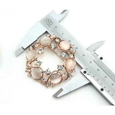 Gold-plated Flower Cheap Wholesale Crystal Rhinestone Opal Bulk Brooch Jewelry Innovations Jewelry Gift