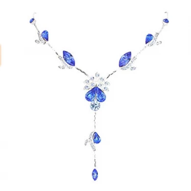 Gorgeous Rhinestone Crystal Floral Necklace Earrings set Supplier in China