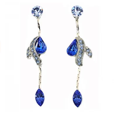 Gorgeous Rhinestone Crystal Floral Necklace Earrings set Supplier in China
