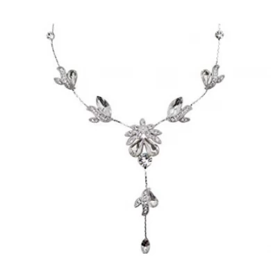 Gorgeous Rhinestone Crystal Floral Necklace Earrings set Supplier in China