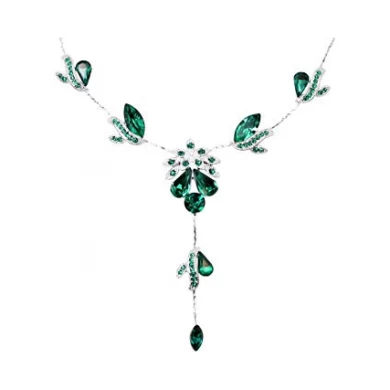Gorgeous Rhinestone Crystal Floral Necklace Earrings set Supplier in China