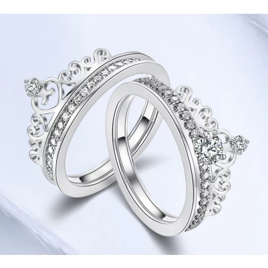High Polish 18k gold crown ring supplier in China