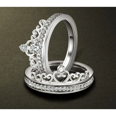 High Polish 18k gold crown ring supplier in China