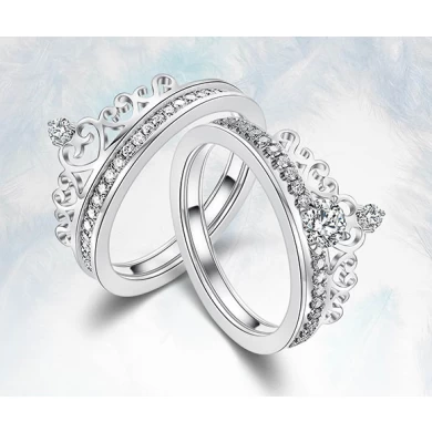 High Polish 18k gold crown ring supplier in China