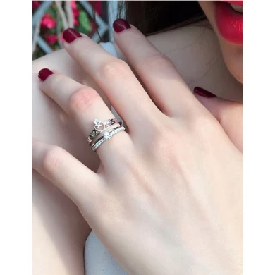 High Polish 18k gold crown ring supplier in China