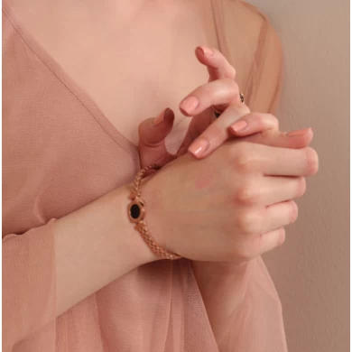 High Quality 18K Rose Gold Titanium Steel Bracelet Manufacturer in China
