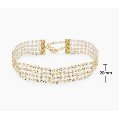 High Quality 2018 Fashion Zinc Alloy Gemstone Necklace Manufacturer in China