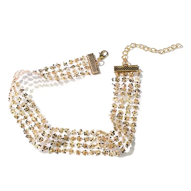 High Quality 2018 Fashion Zinc Alloy Gemstone Necklace Manufacturer in China