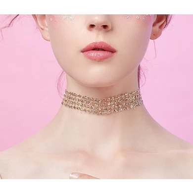 High Quality 2018 Fashion Zinc Alloy Gemstone Necklace Manufacturer in China