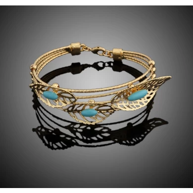 High Quality Fashion Dubai Gold Leaf Design Green Crystal Jewelry Set Supplier from China