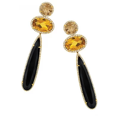Hochwertige Mode austrilian Stone Jewelry Long Anhänger Ohrringe für Frauen, Wedding Fashion Style CZ Bridal Long baumeln Ohrring Schmuck