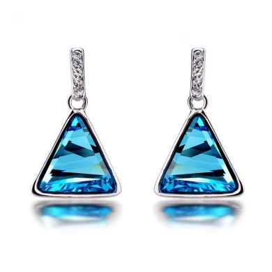 Schmuck Großhandel Hersteller Großhandel Hot Sale Geometric Style Multi-glossy Austrian Crystal Triangle Ohrringe