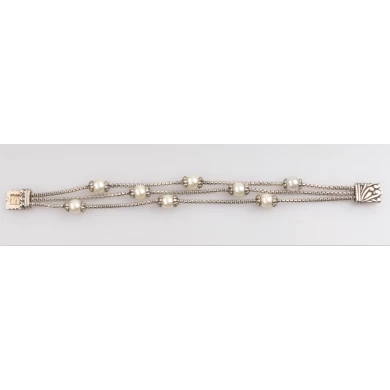 Lady Fashion Accessories Alloy Pearl Bangle Bracelet Wholesale Fashion Jewelry OEM Factory