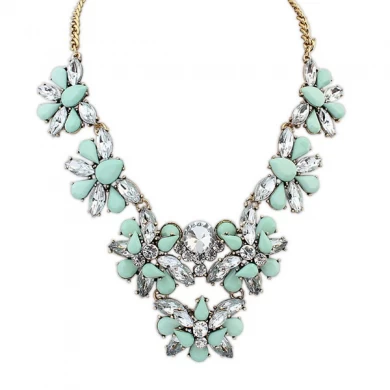 Large acrylic bead necklace clear fashion crystal necklace mint vogue accessories young lady necklaces