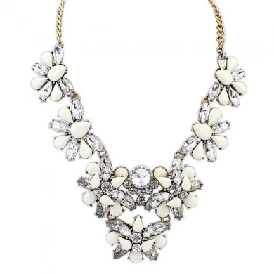 Large acrylic bead necklace clear fashion crystal necklace mint vogue accessories young lady necklaces