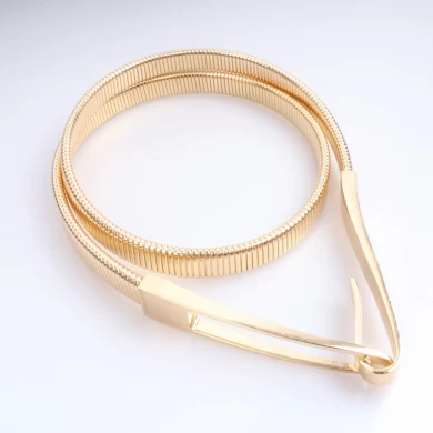 New Fashion metal elastic  goose throat chain belt for lady , Custom belt making supplier