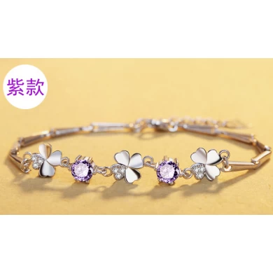 Low MOQ Woman 925 Silver Gemstone Bracelet Supplier from China