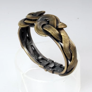 Lucky Jewelry Großhandel New Fashion Green Bronze palted Brass Bangles Armbänder für Womens