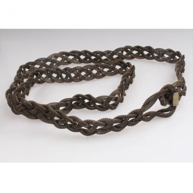 Metal Sand Kette Gürtel 3 Woven 18 Karat Gold/Schwarz plating Metal Gürtel Middle East Country Jewelry