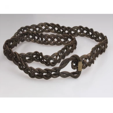 Metal Sand Kette Gürtel 3 Woven 18 Karat Gold/Schwarz plating Metal Gürtel Middle East Country Jewelry