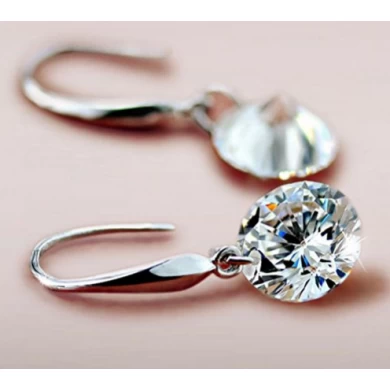 Not Selling Cystal Pretty Hook Design with Sliver plated Base Earrings Fancy Earrings for Party Girls