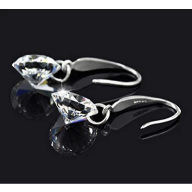 Not Selling Cystal Pretty Hook Design with Sliver plated Base Earrings Fancy Earrings for Party Girls