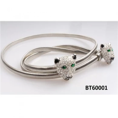 OEM ODM personalizado moda nuevo estilo metal cadena cinturón elástico para mujeres estiramiento metal cinturón de oro