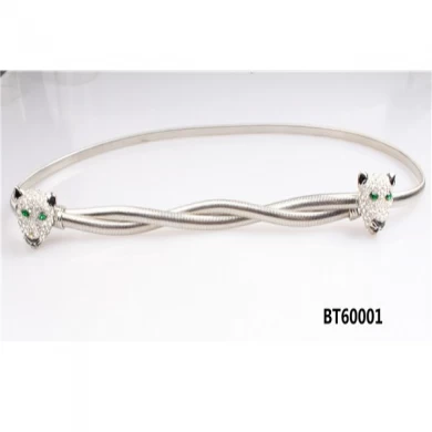 OEM ODM personalizado moda nuevo estilo metal cadena cinturón elástico para mujeres estiramiento metal cinturón de oro