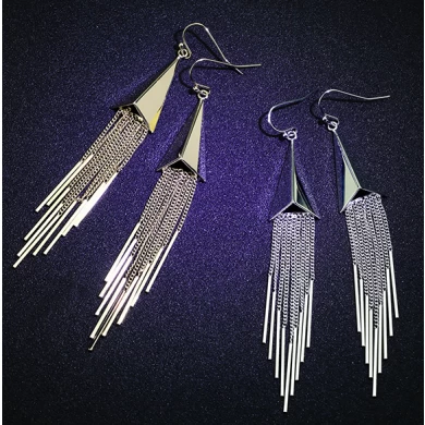 Professional High Polish 18K Gold Plating Long Tassels Earrings Manufacturer in China
