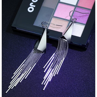 Professional High Polish 18K Gold Plating Long Tassels Earrings Manufacturer in China