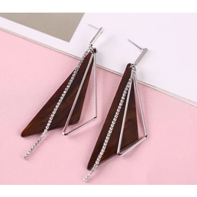 Professional Manufacturer Personal Korean Style Rhomboid Earrings for Woman