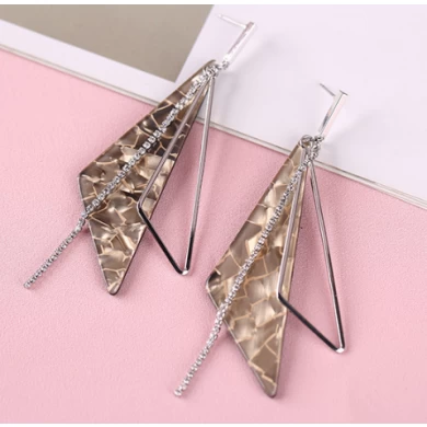 Professional Manufacturer Personal Korean Style Rhomboid Earrings for Woman
