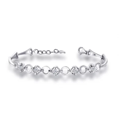 Professional Supplier 18K White Gold Diamonds 4C Bracelet Bangle for Woman