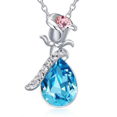 Blume Blumen Halskette Luxury Element Kristall Kette Ring Kette Schmuck Factory Großhandel NA1