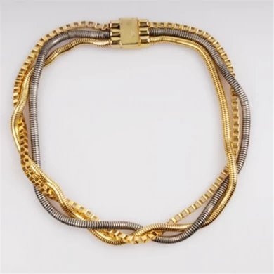 Rose Gold vergoldet Schmuck Lieferanten, Mode Charme stieg vergoldet Halskette