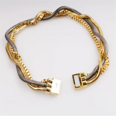 Rose Gold vergoldet Schmuck Lieferanten, Mode Charme stieg vergoldet Halskette