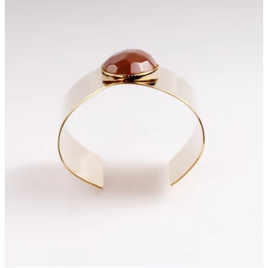 Smooth Wide Cuff Alloy Bangle Bracelet for Women Punk Bangle for Party Accessories