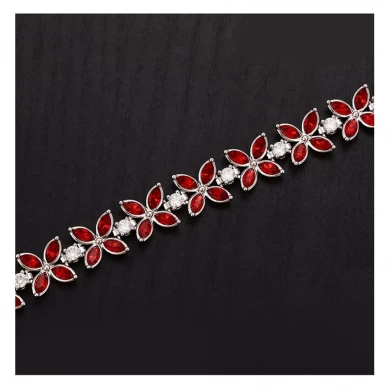 La mejor fábrica de la opción de la joyería cristalina de la manera directamente pulsera de lujo más nueva joyería hecha a mano de las mujeres diamante pulsera B1001