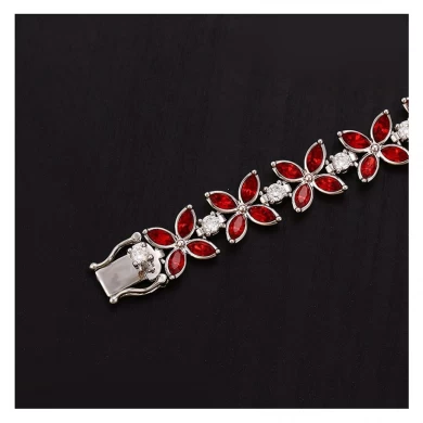 La mejor fábrica de la opción de la joyería cristalina de la manera directamente pulsera de lujo más nueva joyería hecha a mano de las mujeres diamante pulsera B1001