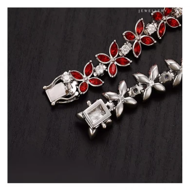 La mejor fábrica de la opción de la joyería cristalina de la manera directamente pulsera de lujo más nueva joyería hecha a mano de las mujeres diamante pulsera B1001