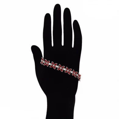 La mejor fábrica de la opción de la joyería cristalina de la manera directamente pulsera de lujo más nueva joyería hecha a mano de las mujeres diamante pulsera B1001