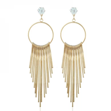 The latest fashion charm elegant latest earrings design European and American modern wind pendant tassel earrings ladies