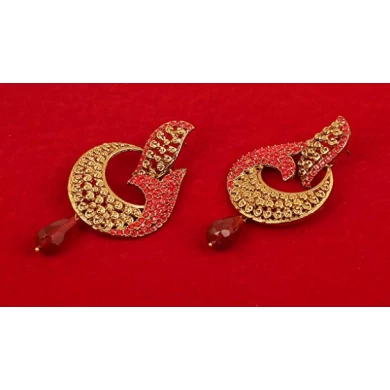 Touchstone jewelry earrings in antique gold tone for women